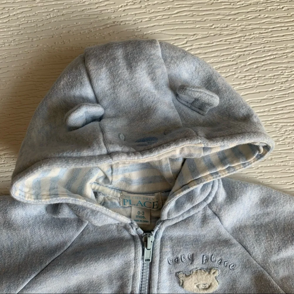 The Children’s Place Infant Baby Place Blue Bear Hoodie 0-3M